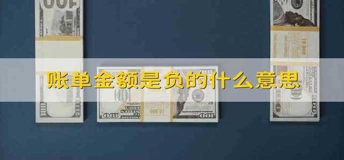 账单金额是负的什么意思