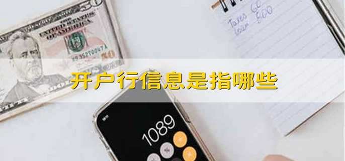 开户行信息是指哪些