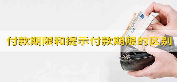 付款期限和提示付款期限的区别