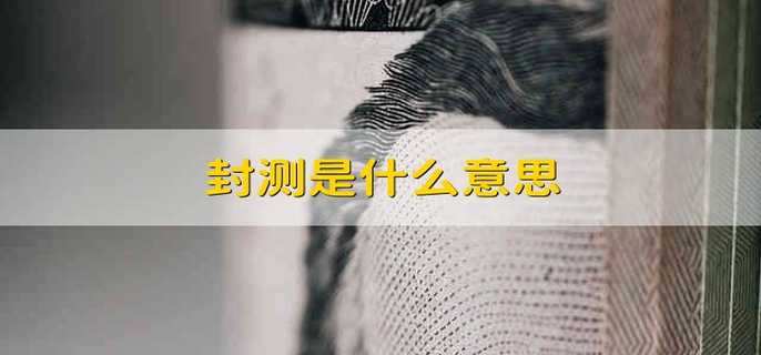 封测是什么意思