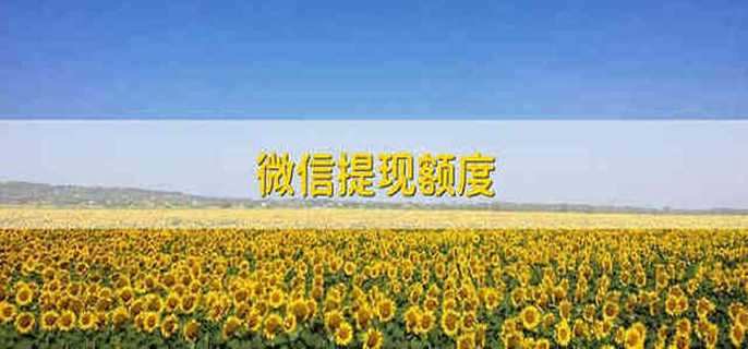 微信提现额度 微信的提现额度是多少