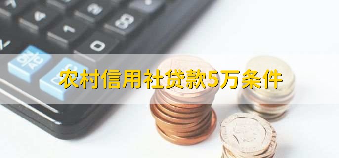 农村信用社贷款5万条件