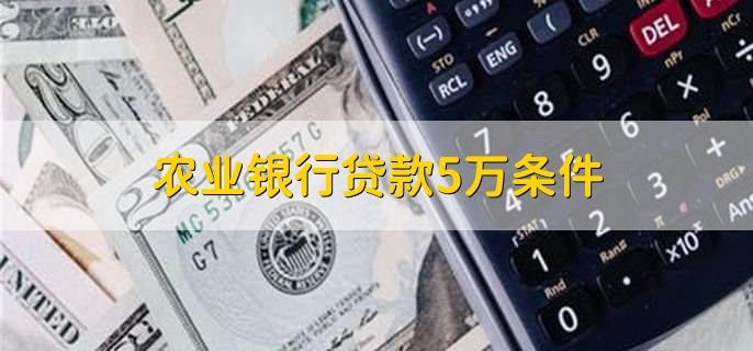 农业银行贷款5万条件