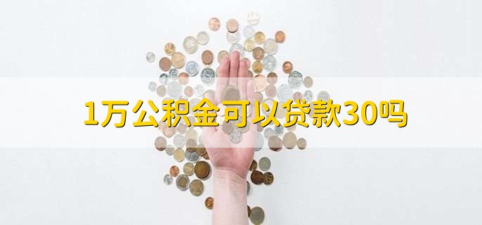 1万公积金可以贷款30吗