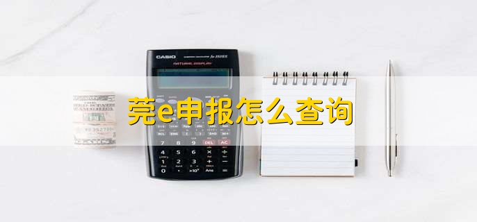 莞e申报怎么查询