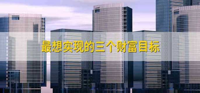 最想实现的三个财富目标