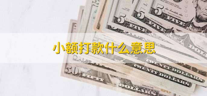 小额打款什么意思