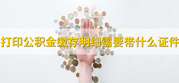 打印公积金缴存明细需要带什么证件