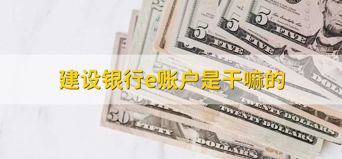建设银行e账户是干嘛的