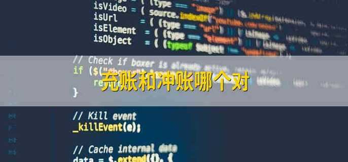 充账和冲账哪个对