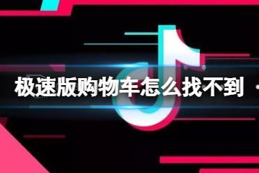 抖音极速版购物车怎么找不到 极速版购物车位置介绍