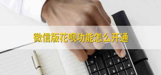 微信版花呗功能怎么开通 微信版花呗如何开通