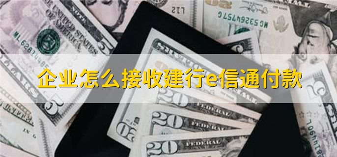 企业怎么接收建行e信通付款