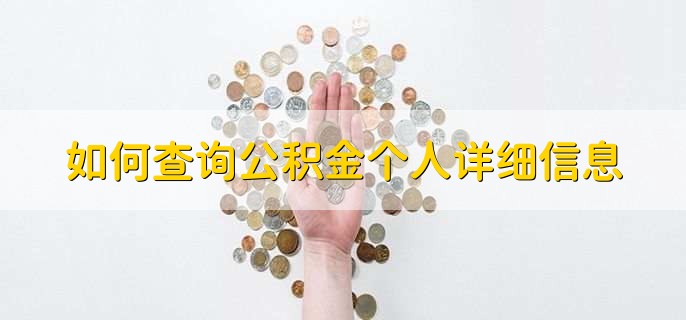 如何查询公积金个人详细信息