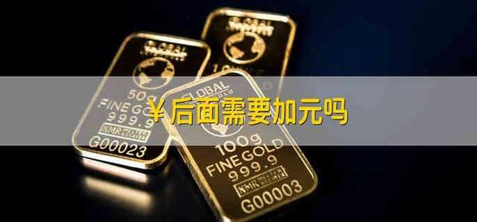 ¥后面需要加元吗